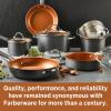 imageFarberware 80183 Glide Pro Hard Anodized Ceramic Nonstick Cookware Pots and Pans Set 11 Piece GrayGray