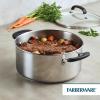 imageFarberware Brilliance Stainless Steel Dutch OvenCasserole Pan with Glass Lid 5 Quart Dishwasher Safe and Induction Ready Compatible with All Cooktops Stainless Steel
