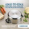 imageFarberware Brilliance Stainless Steel Dutch OvenCasserole Pan with Glass Lid 5 Quart Dishwasher Safe and Induction Ready Compatible with All Cooktops Stainless Steel