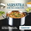 imageFarberware Brilliance Stainless Steel Dutch OvenCasserole Pan with Glass Lid 5 Quart Dishwasher Safe and Induction Ready Compatible with All Cooktops Stainless Steel