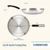 imageFarberware Brilliance Stainless Steel Saute PanJumbo Cooker with Lid and Helper Handle Induction Suitable Dishwasher and Metal Utensil Safe 6 Quart  Stainless SteelStainless Steel