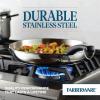 imageFarberware Brilliance Stainless Steel Saute PanJumbo Cooker with Lid and Helper Handle Induction Suitable Dishwasher and Metal Utensil Safe 6 Quart  Stainless SteelStainless Steel