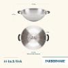 imageFarberware Brilliance Stainless Steel Saute PanJumbo Cooker with Lid and Helper Handle Induction Suitable Dishwasher and Metal Utensil Safe 6 Quart  Stainless SteelStainless Steel