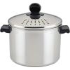 imageFarberware Classic Series Anniversary Edition Stainless Steel Saut Pan and Lid with Helper Handle Induction Suitable 6 Quart Jumbo Cooker Metal Utensil Safe  Stainless SteelStainless Steel
