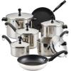 imageFarberware Classic Series Anniversary Edition Stainless Steel Saut Pan and Lid with Helper Handle Induction Suitable 6 Quart Jumbo Cooker Metal Utensil Safe  Stainless SteelStainless Steel