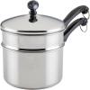 imageFarberware Classic Series Anniversary Edition Stainless Steel Saut Pan and Lid with Helper Handle Induction Suitable 6 Quart Jumbo Cooker Metal Utensil Safe  Stainless SteelStainless Steel