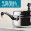 imageFarberware Classic Series Anniversary Edition Stainless Steel Saut Pan and Lid with Helper Handle Induction Suitable 6 Quart Jumbo Cooker Metal Utensil Safe  Stainless SteelStainless Steel