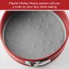imageFarberware Disney Bake with Mickey Mouse Bakeware Nonstick Springform Baking PanNonstick Springform Cake PanNonstick Cheesecake Pan Round 9 Inch  Red and GrayRed