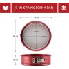 imageFarberware Disney Bake with Mickey Mouse Bakeware Nonstick Springform Baking PanNonstick Springform Cake PanNonstick Cheesecake Pan Round 9 Inch  Red and GrayRed