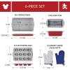 imageFarberware Disney Bake with Mickey Mouse Nonstick Bakeware Cake Pans Baking Sheet and LoafMeatloaf Pan 6 Piece Non Stick Bakeware Set  RedBakeware Set I