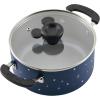 imageFarberware Disney Bon Voyage Ceramic Nonstick Lid Dishwasher Safe Saucepot 3Quart BlueBlue