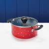imageFarberware Disney Bon Voyage Ceramic Nonstick Lid Dishwasher Safe Saucepot 3Quart BlueRed
