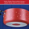 imageFarberware Disney Bon Voyage Ceramic Nonstick Lid Dishwasher Safe Saucepot 3Quart BlueRed