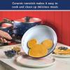 imageFarberware Disney Bon Voyage Ceramic Nonstick Pots and Pans Set with Baking SheetCookie Pan and Disney Home Kitchen Tools 8 Piece Non Stick Cookware Set  RedBlue