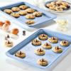 imageFarberware Easy Solutions Nonstick Baking Set Includes Cookie Pans Loaf Pan and Cake Pan with Portion Marks 4 Piece Non Stick Bakeware Set  Blue2 Piece  10 x 15