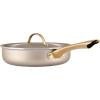 imageFarberware Radiant Nonstick Saute Pan with Lid Dishwasher Safe 275 Quart ChampagneSaute Pan 275 Quart