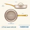imageFarberware Radiant Nonstick Saute Pan with Lid Dishwasher Safe 275 Quart ChampagneSaute Pan 275 Quart