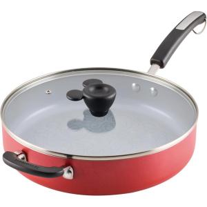 imageFarberware Disney Bon Voyage Ceramic Nonstick Frying Pan Dishwasher Safe Skillet 11 Inch BlueRed