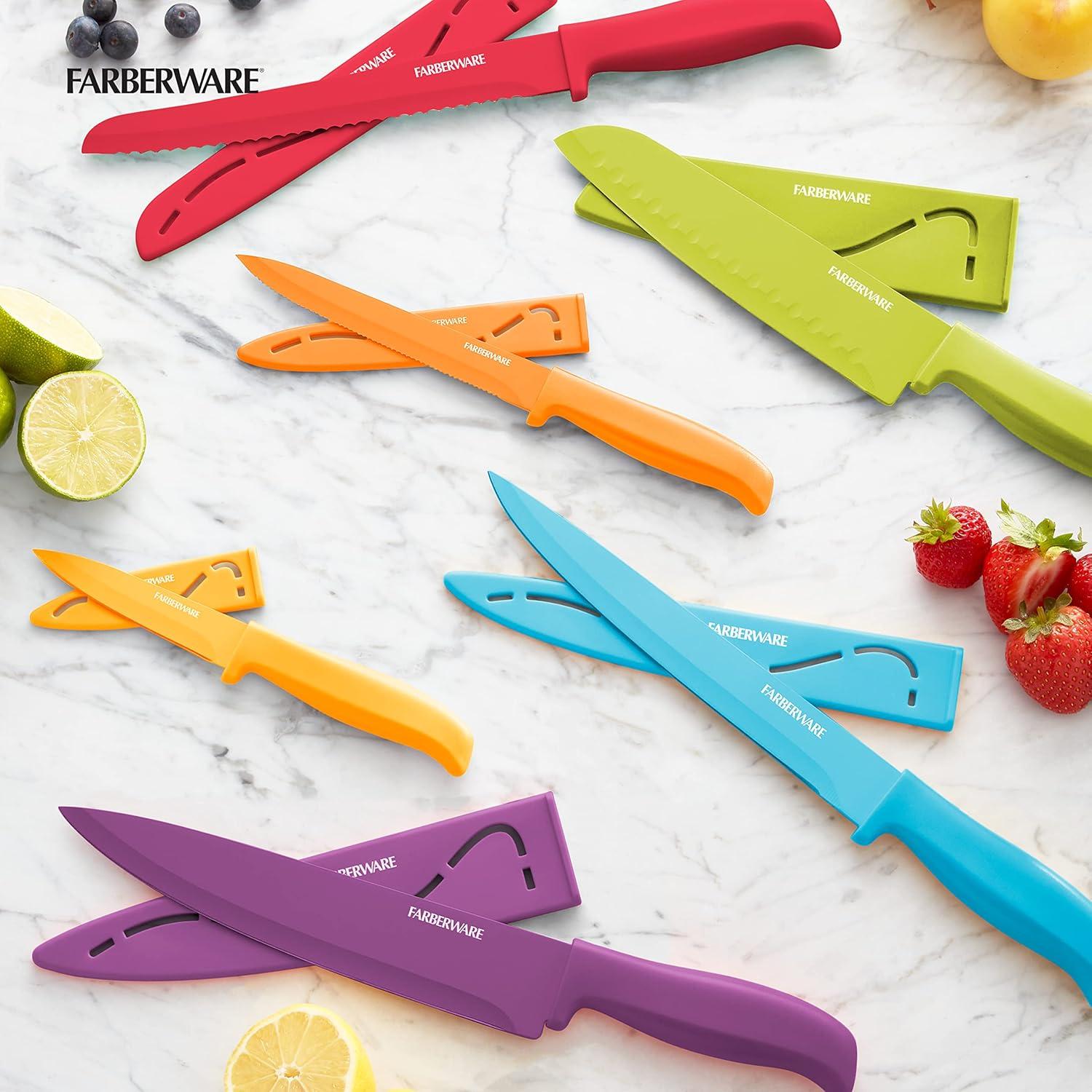 imageFarberware  5272030 Farberware Resin Cutlery Set Assorted Pastel Cool 12pieceMulticolor Rainbow