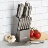 imageFARBERWARE 15Piece Kitchen Knife Set with HighCarbon Stainless Steel Blades Black Handles Steak Knives Wood Block Razor Sharp and ErgonomicGraphite