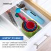 imageFARBERWARE 5Piece Measuring Cup Set with Coffee Scoop Durable Plastic Nesting Measuring Cups with EasyRead Markings BPAFree Dishwasher Safe