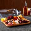 imageFARBERWARE BuildABoard Acacia Cutting Board with Builtin Storage Compartments Clear Locking Lid ampamp White Handles Great for Charcuterie ampamp SnacksBamboo