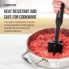 imageFARBERWARE Nylon Meat and Potato Masher  5Blade Ground Meat Chopper HeatResistant to 450F Safe for Nonstick Cookware Ergonomic Handle 10Inch DishwasherSafe BlackBlack