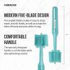imageFARBERWARE Nylon Meat and Potato Masher  5Blade Ground Meat Chopper HeatResistant to 450F Safe for Nonstick Cookware Ergonomic Handle 10Inch DishwasherSafe BlackAqua