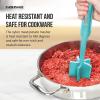 imageFARBERWARE Nylon Meat and Potato Masher  5Blade Ground Meat Chopper HeatResistant to 450F Safe for Nonstick Cookware Ergonomic Handle 10Inch DishwasherSafe BlackAqua