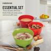 imageFarberware  5216128 Farberware Professional Plastic Mixing Bowls Set of 3 OrangeRedLightGreenOrangeRedLightGreen
