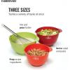 imageFarberware  5216128 Farberware Professional Plastic Mixing Bowls Set of 3 OrangeRedLightGreenOrangeRedLightGreen