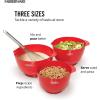 imageFarberware  5216128 Farberware Professional Plastic Mixing Bowls Set of 3 OrangeRedLightGreenRed