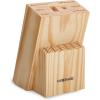 imageFarberware 14Piece Knife Block Set White and Gold  RazorSharp HighCarbon Stainless Steel TripleRiveted Ergonomic Handles Stylish Wood BlockBlack Pine