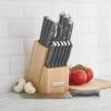 imageFarberware 14Piece Knife Block Set White and Gold  RazorSharp HighCarbon Stainless Steel TripleRiveted Ergonomic Handles Stylish Wood BlockGray