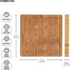 imageFarberware 16Inch Endgrain Rubberwood Cutting Board with Deep Juice Groove  Reversible Wooden Charcuterie Board for Chopping Serving Everyday Use with Finger Grooves for Easy CarryingBamboo