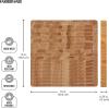 imageFarberware 16Inch Endgrain Rubberwood Cutting Board with Deep Juice Groove  Reversible Wooden Charcuterie Board for Chopping Serving Everyday Use with Finger Grooves for Easy CarryingRubberwood