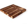 imageFarberware 16Inch Endgrain Rubberwood Cutting Board with Deep Juice Groove  Reversible Wooden Charcuterie Board for Chopping Serving Everyday Use with Finger Grooves for Easy CarryingAcacia