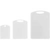imageFarberware 3Piece Plastic Cutting Board Set DishwasherSafe Poly Chopping Board for Kitchen with Paddle Charcuterie Board Set WhiteSet