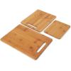 imageFarberware 3Piece Wood Cutting Board Set Reversible Chopping Boards for Meal Prep and Serving Charcuterie Boards Wooden Cutting Boards with Builtin Handles Set of 3 Assorted Sizes Bamboo11L x 08W