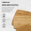 imageFarberware 3Piece Wood Cutting Board Set Reversible Chopping Boards for Meal Prep and Serving Charcuterie Boards Wooden Cutting Boards with Builtin Handles Set of 3 Assorted Sizes Bamboo14L x 11W