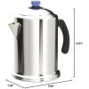imageFarberware 47053 Classic Stainless Steel Yosemite 12Cup Coffee Percolator 12 Cup Coffee Maker Silver12 Cup  Blue Knob