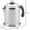 imageFarberware 47053 Classic Stainless Steel Yosemite 12Cup Coffee Percolator 12 Cup Coffee Maker Silver12 Cup  Clear Knob
