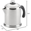 imageFarberware 47053 Classic Stainless Steel Yosemite 12Cup Coffee Percolator 12 Cup Coffee Maker Silver12 Cup  Clear Knob
