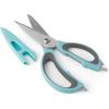 imageFarberware 4in1 Kitchen Shears 2Piece Aqua and GrayAqua and Gray