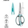 imageFarberware 4in1 Kitchen Shears 2Piece Aqua and GrayAqua and Gray