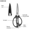 imageFarberware 4in1 Kitchen Shears 2Piece Aqua and GrayBlack and Gray