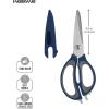 imageFarberware 4in1 Kitchen Shears 2Piece Aqua and GrayNavy and Gray
