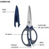 imageFarberware 4in1 Kitchen Shears 2Piece Aqua and GrayNavy and Gray