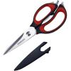 imageFarberware 4in1 Kitchen Shears 2Piece Aqua and GrayRed and Black