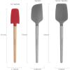imageFarberware 5216385 Professional Heat Resistant Silicone Spatula with Wood HandleSafe for NonStick Cookware Set of 2 RedJar Spatula